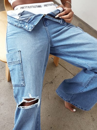 Pantaloni vintage evazați PLT | L