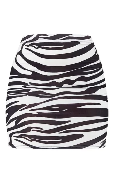 Fustă Zebra PrettyLittleThing | S