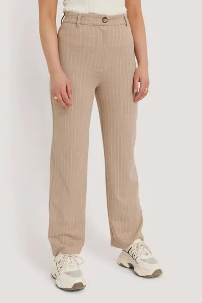 Pantaloni striped vâscoză NA-KD | L/UK14