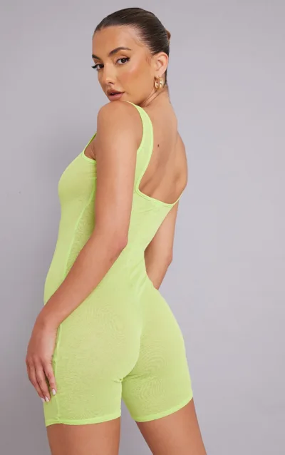 Salopetă Mesh Lime PrettyLittleThing | M/EU38