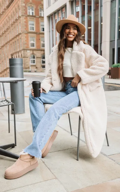 Teddy Coat PrettyLittleThing | EU34/S