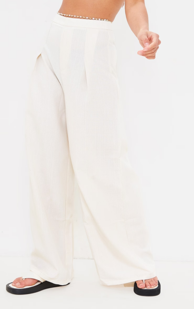 Pantaloni din in PrettyLittleThing | EU34