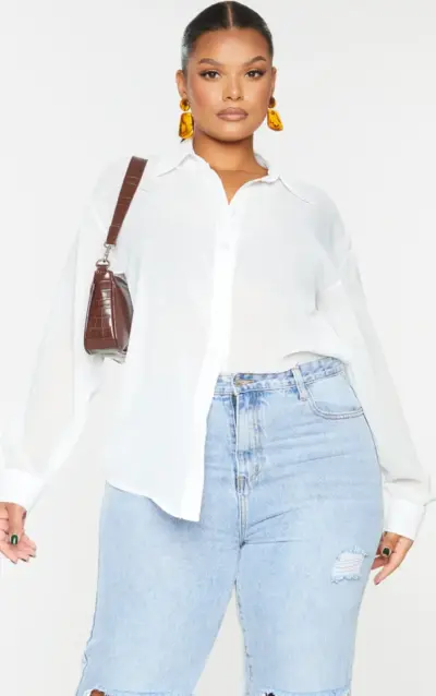 Cămașă transparentă Prettylittlething | XL