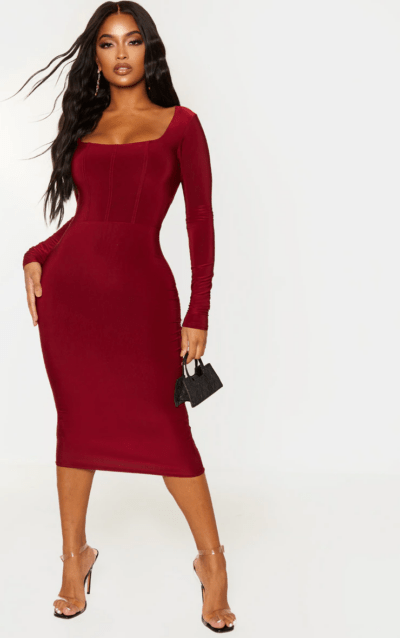 Rochie Burgundy PrettyLittleThing | EU40/M