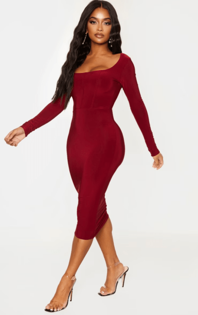Rochie Burgundy PrettyLittleThing | EU40/M