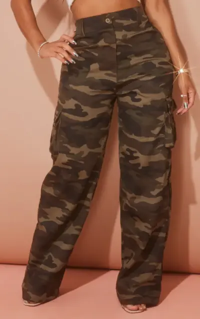 Pantaloni Cargo Army PrettyLittleThing | M/EU38