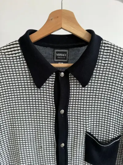 Camasa Vintage Alb Negru Versace | Marimea L