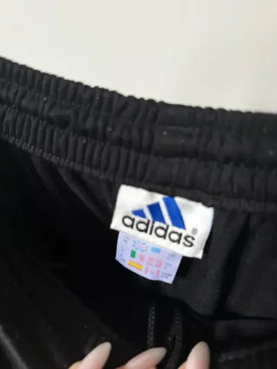 Pantaloni Negri Adidas cu capse Unisex | Marimea L