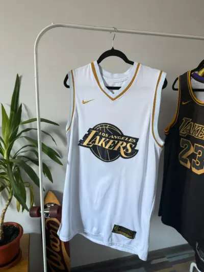 Tricou Basketball Alb Lakers Barbati | Marimea L