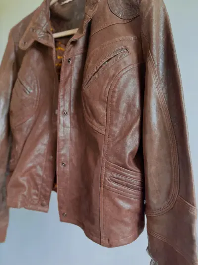 Jacheta moto piele naturala Desigual femei | marimea M