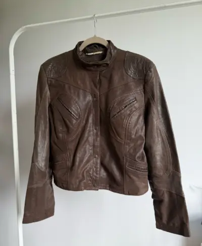 Jacheta moto piele naturala Desigual femei | marimea M